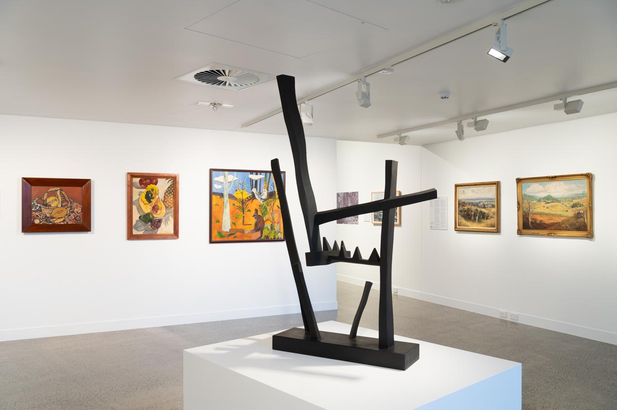 Installation view, 'National Interests', Hervey Bay Regional Gallery, 2024. Photo: Natasha Harth.