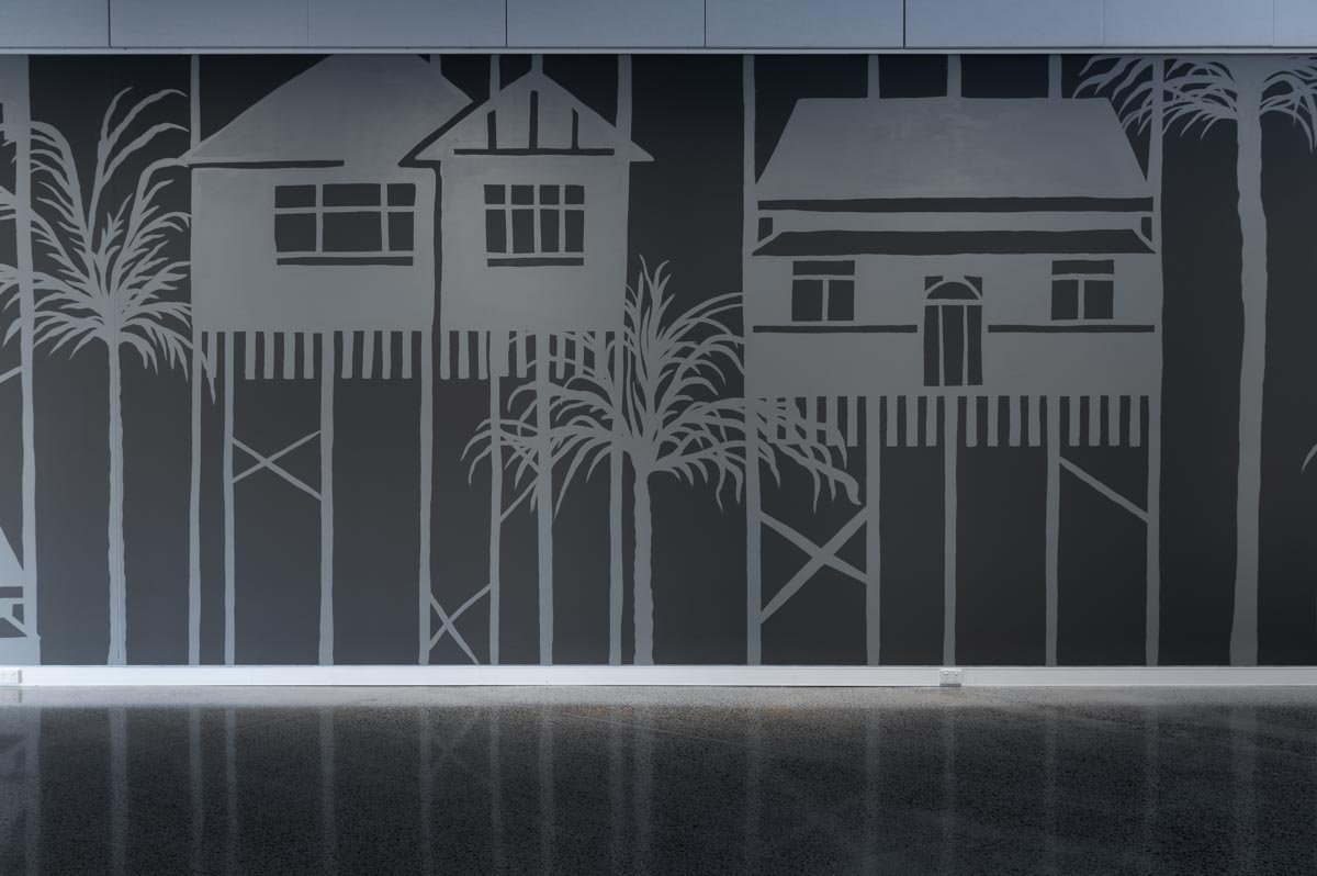 Installation view: Phoebe Paradise 'Burbs to the Bay'. Photograph: Natasha Harth