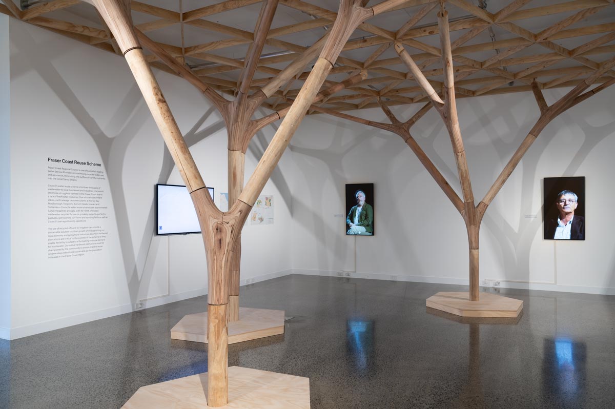 Installation view: Forest to Fibre. Photograph: Natasha Harth